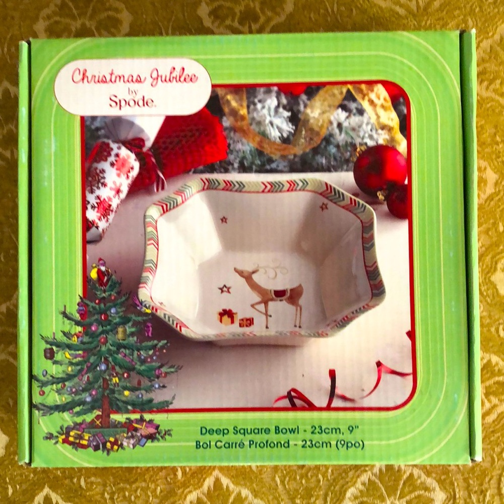 Christmas Jubilee made by Spode. Square Serving Dish.